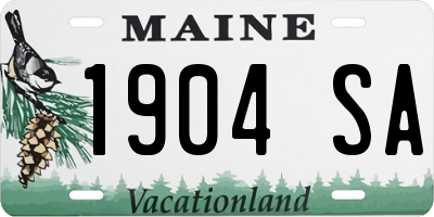 ME license plate 1904SA