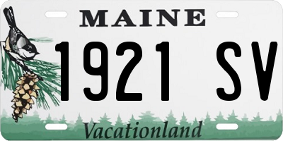 ME license plate 1921SV