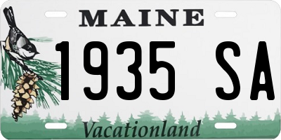ME license plate 1935SA