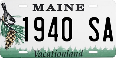 ME license plate 1940SA