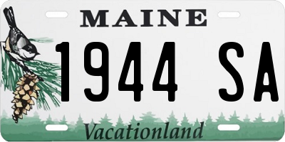 ME license plate 1944SA
