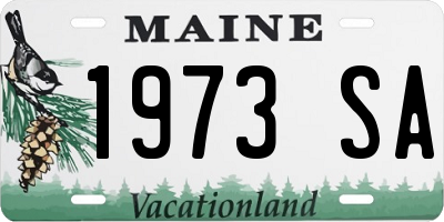 ME license plate 1973SA