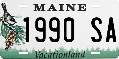 ME license plate 1990SA