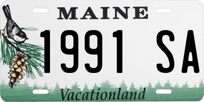 ME license plate 1991SA