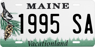 ME license plate 1995SA