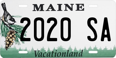 ME license plate 2020SA