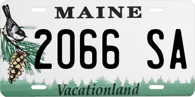 ME license plate 2066SA
