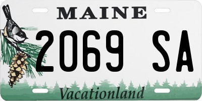 ME license plate 2069SA