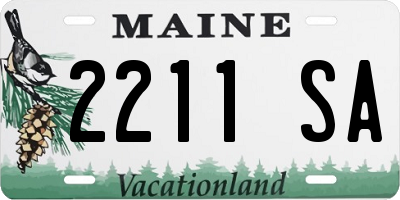 ME license plate 2211SA