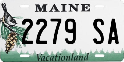 ME license plate 2279SA