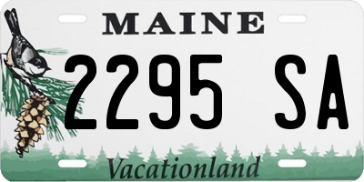 ME license plate 2295SA