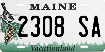 ME license plate 2308SA