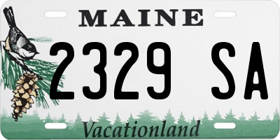 ME license plate 2329SA