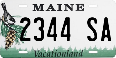 ME license plate 2344SA