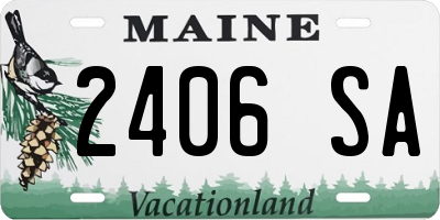 ME license plate 2406SA