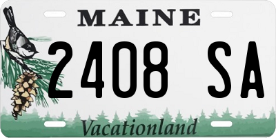 ME license plate 2408SA