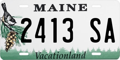ME license plate 2413SA