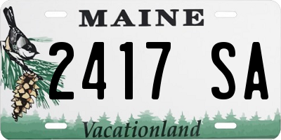 ME license plate 2417SA