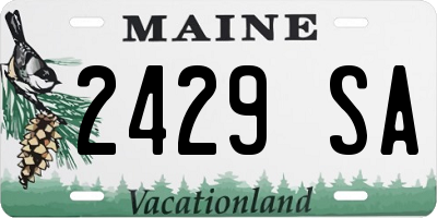 ME license plate 2429SA