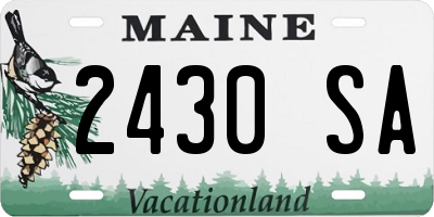 ME license plate 2430SA