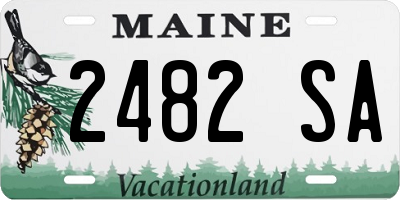 ME license plate 2482SA