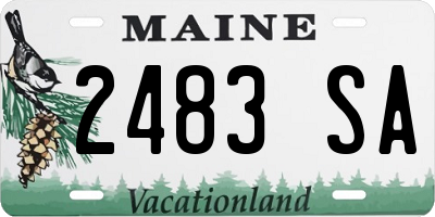 ME license plate 2483SA