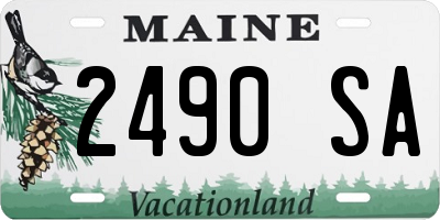 ME license plate 2490SA