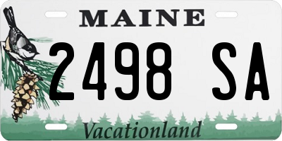 ME license plate 2498SA