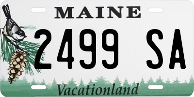 ME license plate 2499SA