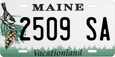 ME license plate 2509SA