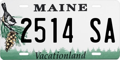 ME license plate 2514SA
