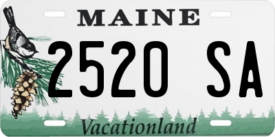 ME license plate 2520SA