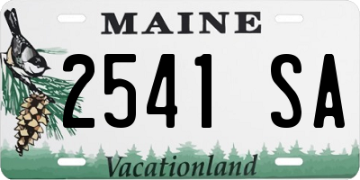 ME license plate 2541SA