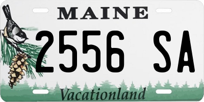 ME license plate 2556SA