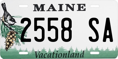 ME license plate 2558SA