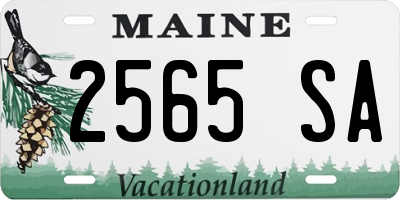 ME license plate 2565SA