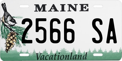 ME license plate 2566SA