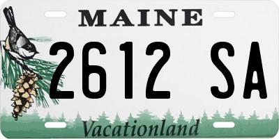 ME license plate 2612SA