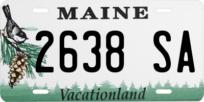 ME license plate 2638SA