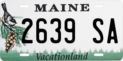 ME license plate 2639SA