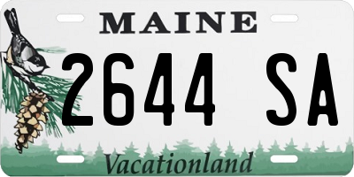 ME license plate 2644SA