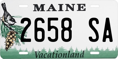ME license plate 2658SA