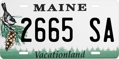 ME license plate 2665SA