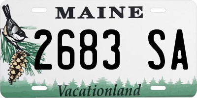 ME license plate 2683SA