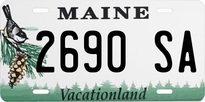 ME license plate 2690SA