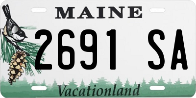 ME license plate 2691SA