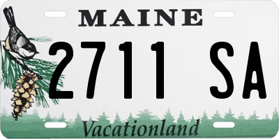 ME license plate 2711SA