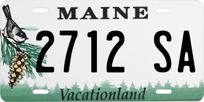 ME license plate 2712SA