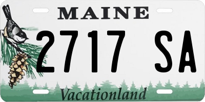 ME license plate 2717SA