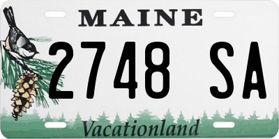 ME license plate 2748SA